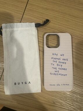 Burga Pale Pink Handwritten Quote iPhone Case